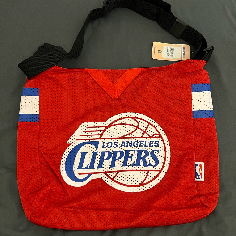 Los Angeles Clippers Jersey Style Tote Crossbody Messenger Bag New